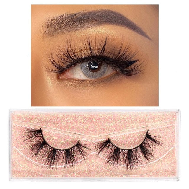 3D Mink Lashes Fluffy Soft Wispy Volume Natural long Reusable Eyelashes