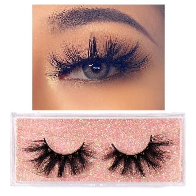 3D Mink Lashes Fluffy Soft Wispy Volume Natural long Reusable Eyelashes