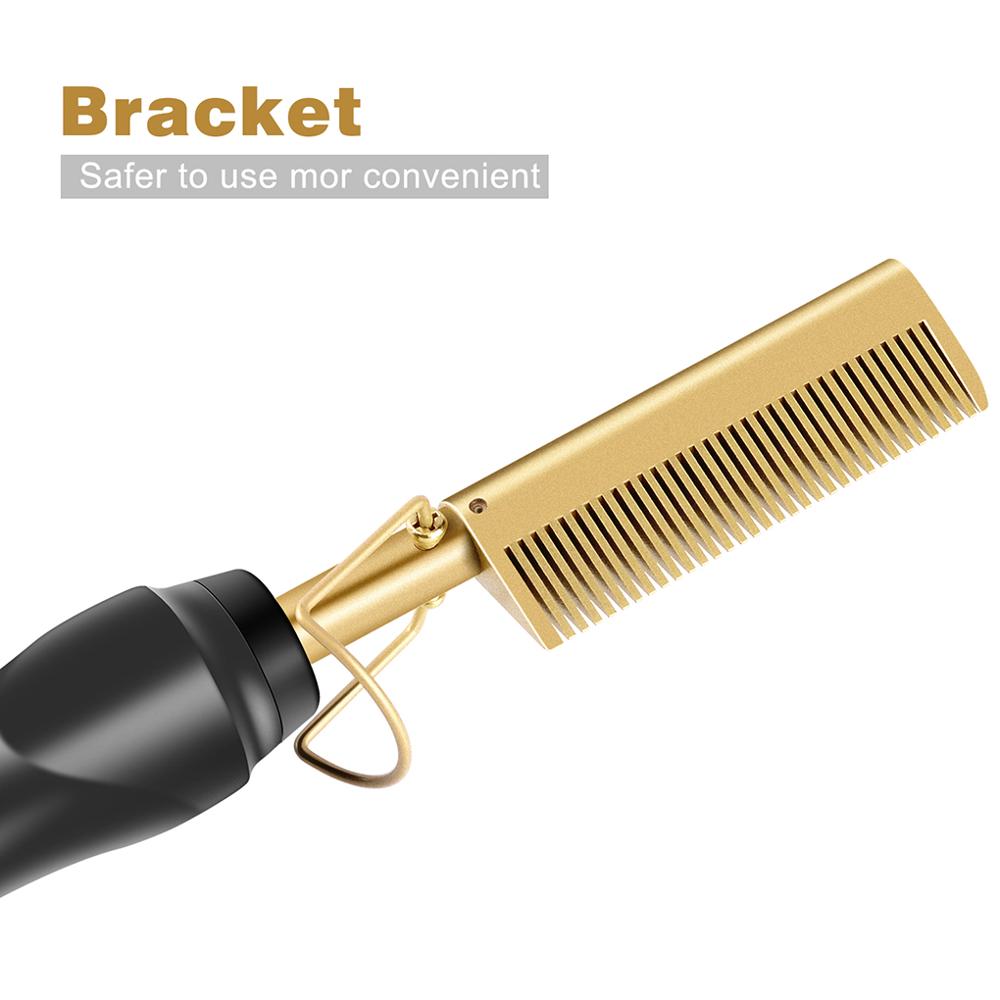 Hair Straightener Hot Comb - Heating Hair Straight Styler Curling Iron