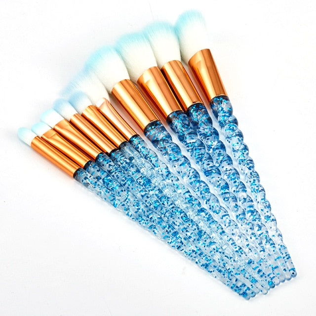 Unicorn Makeup Brushes Sets Maquiagem Foundation Powder Cosmetic Blush Eyeshadow Women Beauty Glitter Make Up Brush Tools