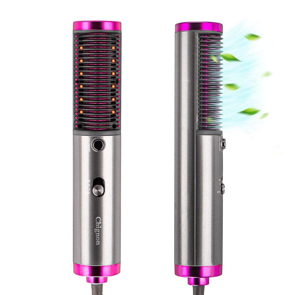 One Step Hair Dryer Brush Hot Air Brush Quick Drying Straight Hair Comb Negative Lons Hair Salon Volumizer Straightener Curler