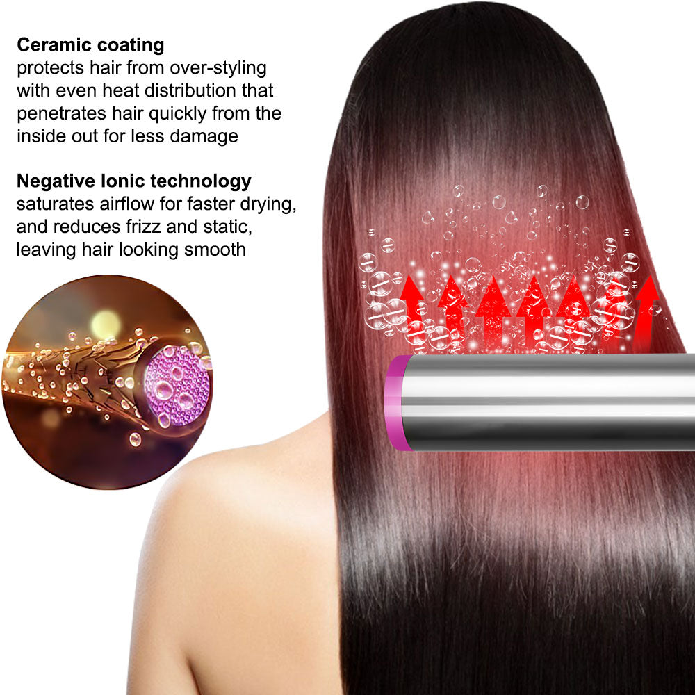 One Step Hair Dryer Brush Hot Air Brush Quick Drying Straight Hair Comb Negative Lons Hair Salon Volumizer Straightener Curler