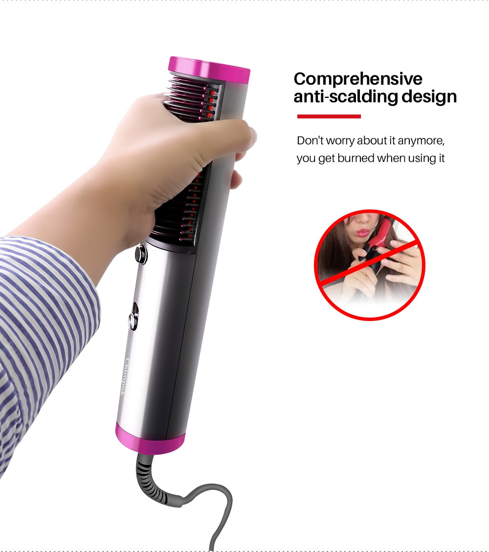 One Step Hair Dryer Brush Hot Air Brush Quick Drying Straight Hair Comb Negative Lons Hair Salon Volumizer Straightener Curler