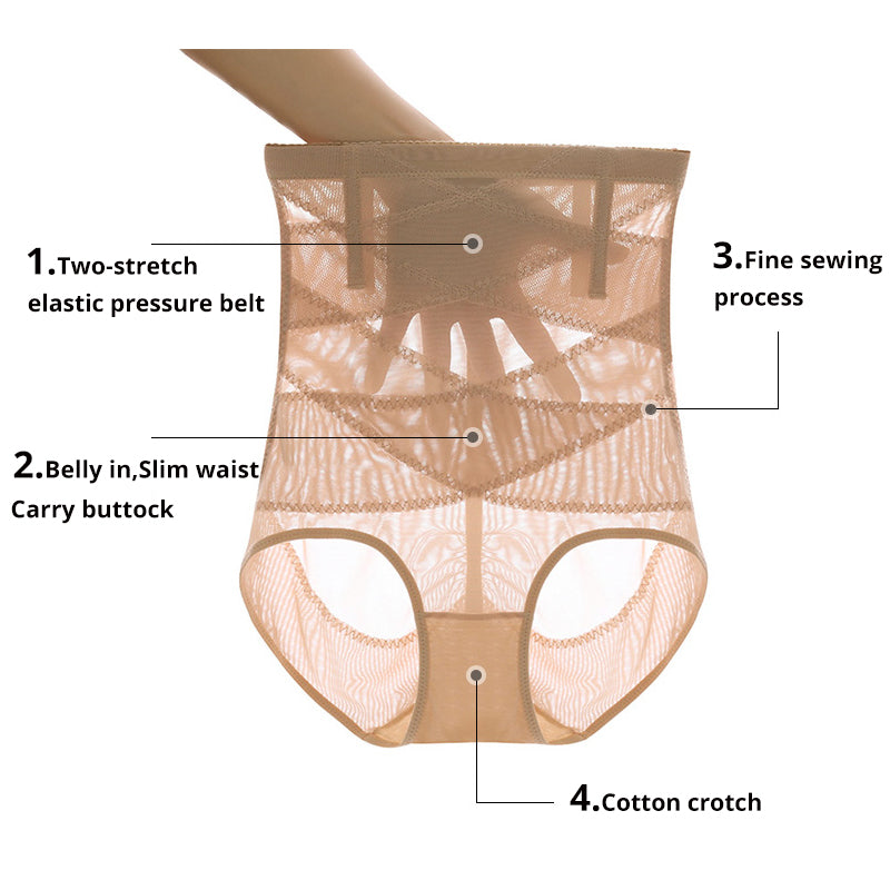 Women Tummy Control Slimmer Body Shaper High Waist Hip-Lift Compression Panties Girdle
