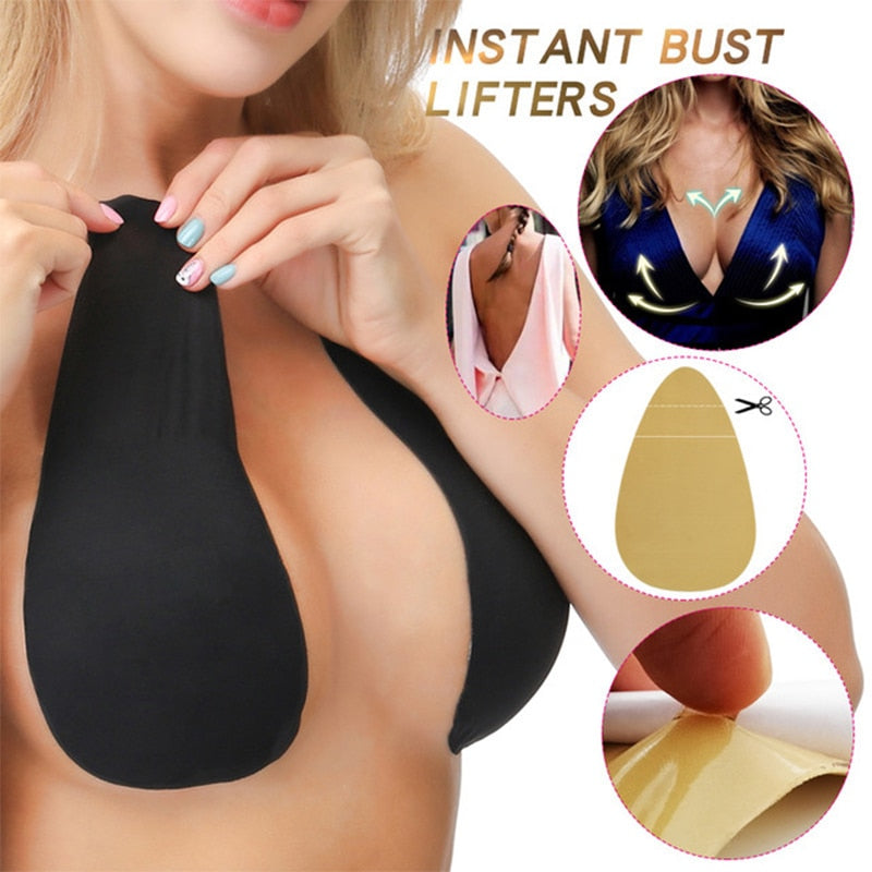 Silicone Push Up Invisible Bra Adhesive Nipple Cover Strong Breast Lift Tape