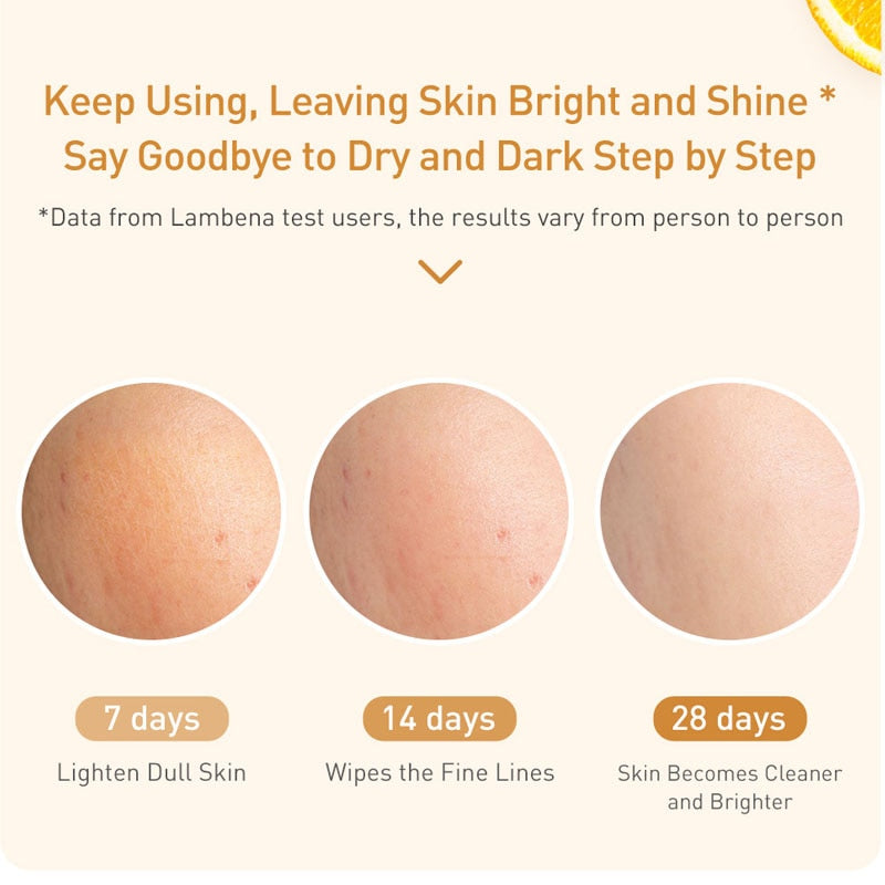 Vitamin C Whitening Face Serum Lighten Spots Brightening Facial Skin Essence Fade Dark Spots Remove Freckle Speckle Care