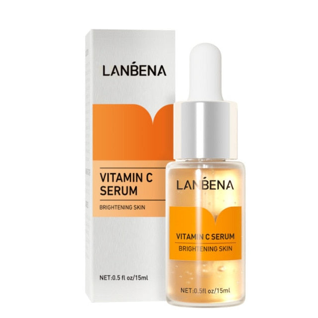 Vitamin C Whitening Face Serum Lighten Spots Brightening Facial Skin Essence Fade Dark Spots Remove Freckle Speckle Care