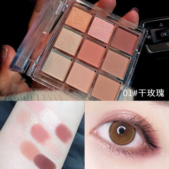 Eyeshadow Pallete Neon Party  Makeup Palette 15 Shimmer Glitter Matte Shades Matellic Nude Blendable Pigment