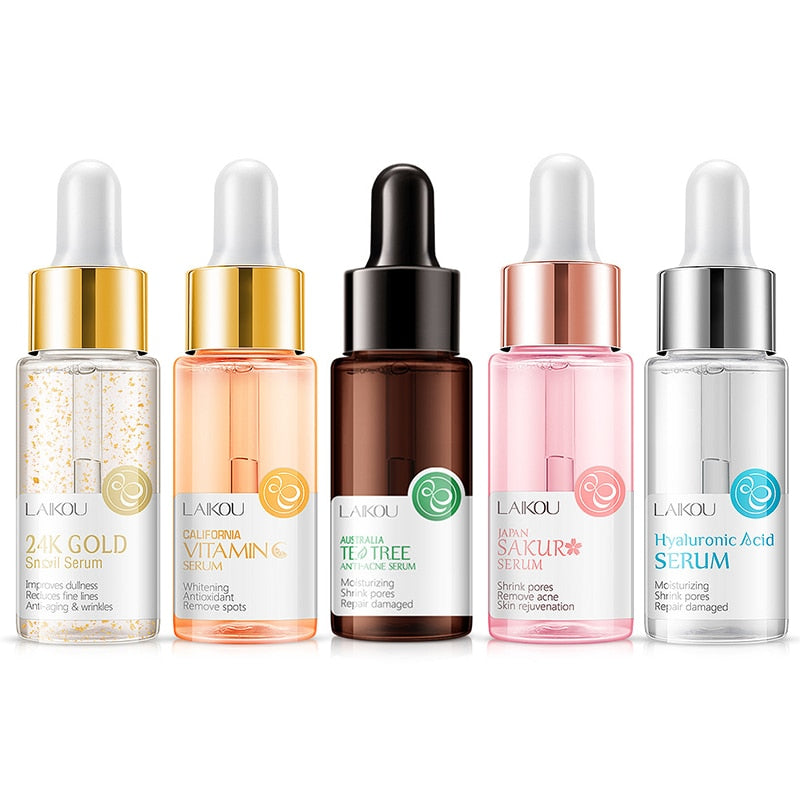 Strong Hyaluronic Acid 5 Color Blossom Vitamin C Snail Serum Anti Wrinkle Face Serum Facial Skin Care Cream Moisturiser TSLM1