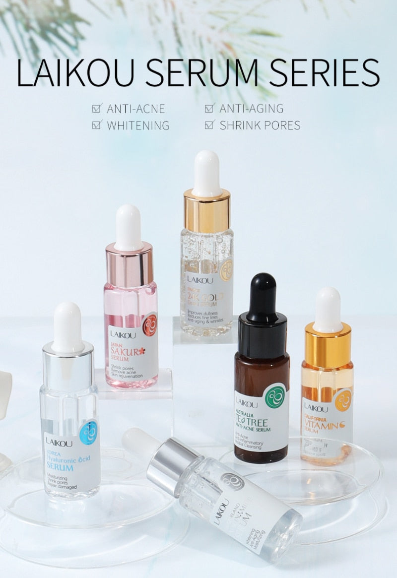 Strong Hyaluronic Acid 5 Color Blossom Vitamin C Snail Serum Anti Wrinkle Face Serum Facial Skin Care Cream Moisturiser TSLM1