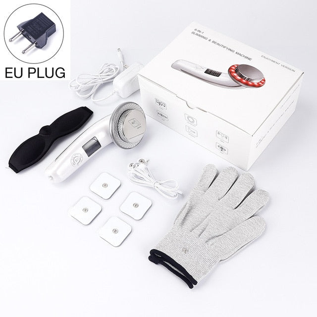 6In 1 EMS Ultrasonic Full Body Slimming Machine Vibration Anti Cellulite Weight Loss Fat Burner Machine