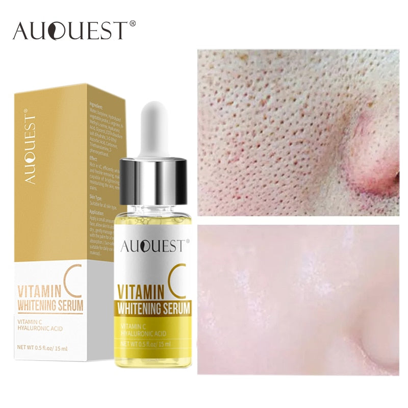 Vitamin C Whitening Face Serum Anti Wrinkle Shrink Pore Moisturizing Serum Facial Skin Essence Dry SkinCare 15ml
