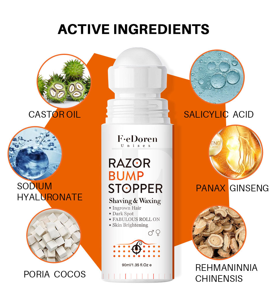 Razor bumps and Ingrown Hair treatment  After Shave vanish pfb for Ingrown Hairs and Razor Burns roll on for black Men and Women