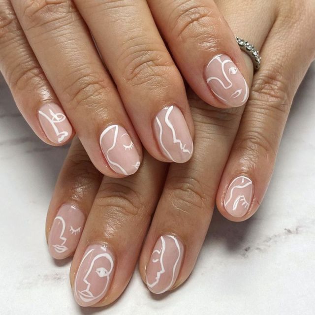 Charming Pink Flame Short Ballet Wearable Fake Nails press on Square Head Full Cover Detachable Finished Fingernails