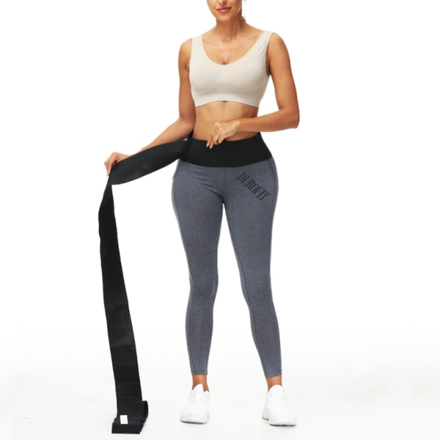 Snatched Bandage Wrap Waist Trainer Snatch-Me-UP Compressive Band Tummy Control Adjustable Fasten Sheath Sweat Sauna Body Shaper