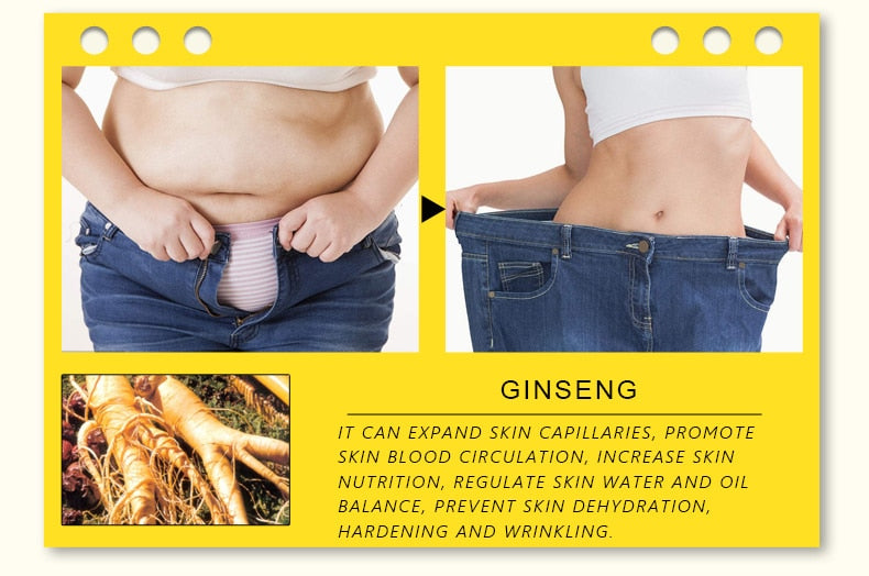3PCS Hyaluronic Acid Ginseng Slimming Cream Reduce Cellulite Lose Weight Burning Fat Slimming Cream Health Care Burning Creams