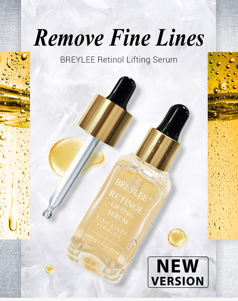 Retinol Lifting Firming Serum Face Collagen Essence Remove Wrinkle Anti Aging Care Fade Fine Lines Repair Tighten Skin