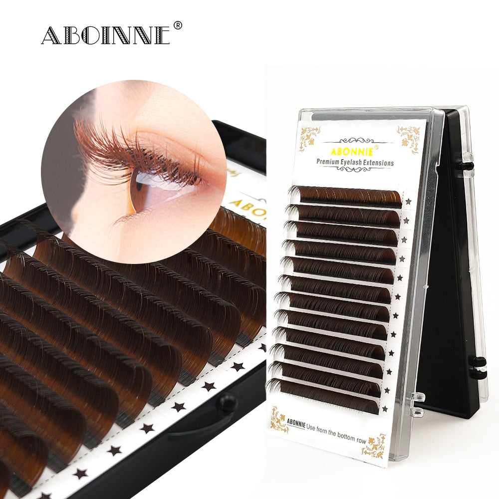 Dark Brown Individual Eyelashes Extension Brown Eyelash Extensions  Premium Cashmere Eye Lash Extension