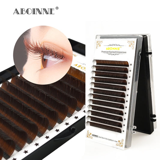 Dark Brown Individual Eyelashes Extension Brown Eyelash Extensions  Premium Cashmere Eye Lash Extension