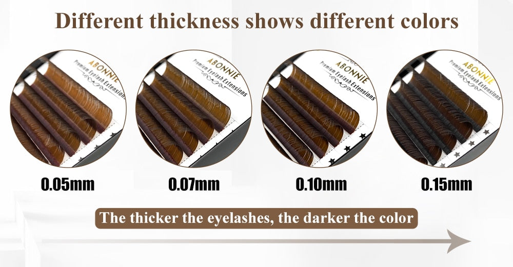 Dark Brown Individual Eyelashes Extension Brown Eyelash Extensions  Premium Cashmere Eye Lash Extension