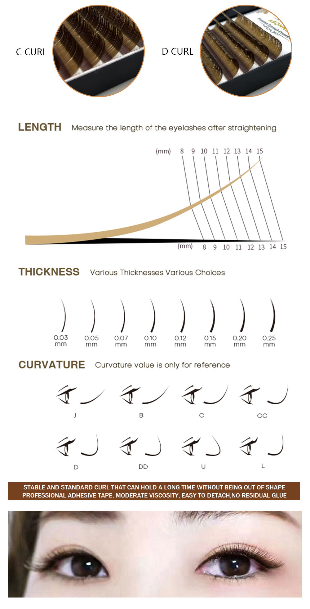Dark Brown Individual Eyelashes Extension Brown Eyelash Extensions  Premium Cashmere Eye Lash Extension