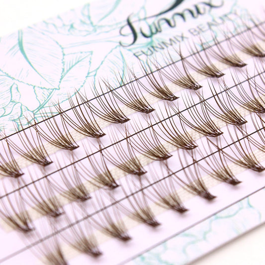 Premade Fan Eyelashes 0.07mm C Curl Dark Brown Faux Mink Eyelash Extension