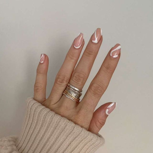 Charming Pink Flame Short Ballet Wearable Fake Nails press on Square Head Full Cover Detachable Finished Fingernails
