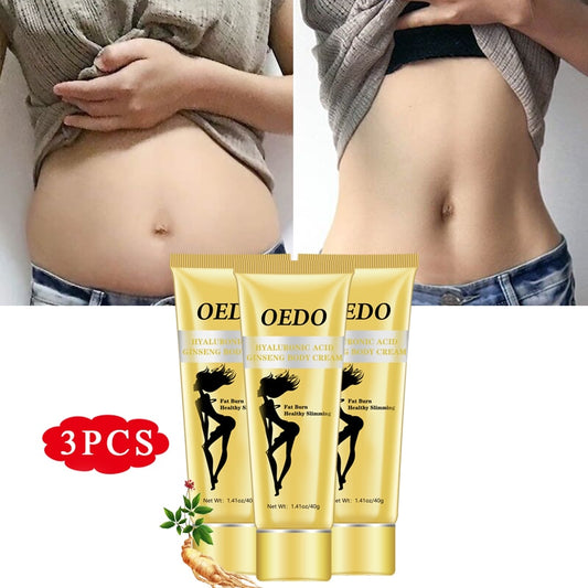 3PCS Hyaluronic Acid Ginseng Slimming Cream Reduce Cellulite Lose Weight Burning Fat Slimming Cream Health Care Burning Creams
